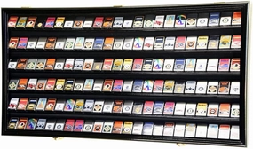 sfDisplay.com,LLC. 138 Zippo Lighter Lighters Match Books Matches Display Case Cabinet Wall Rack Holder Lockable w/98% UV Door (Black Finish)