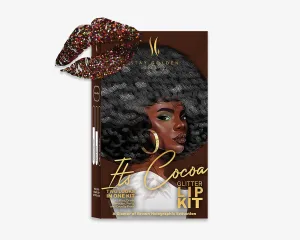 SG STAY GOLDEN COSMETICS It's Cocoa Glitter Lip Kit without Lip Liner, Smudge Proof, Long Lasting 2oz