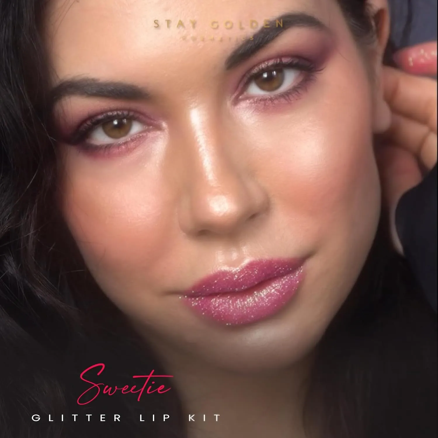 SG STAY GOLDEN COSMETICS Sweetie Glitter Lip Kit with Lip Liner