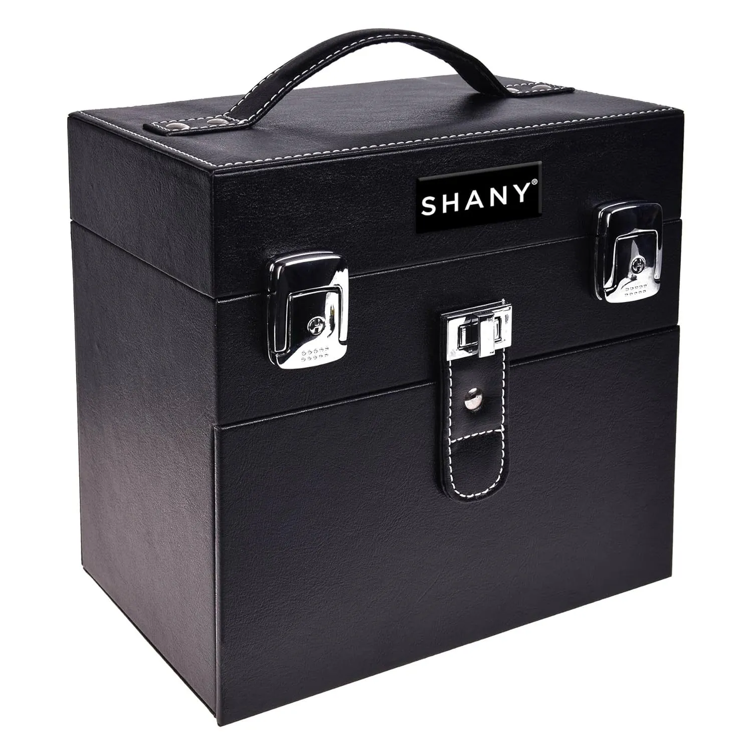 SHANY Color Matters - Makeup Travel Case Nail Accessories Organizer and Makeup Train Case - Makeup Storage Box - Black