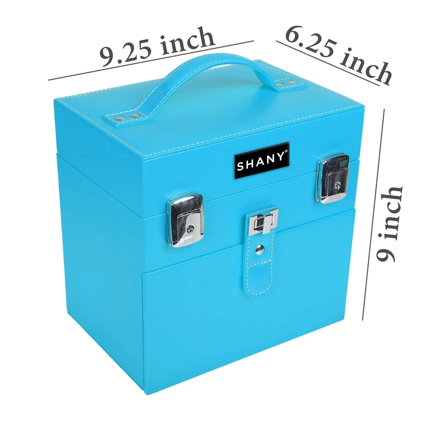 SHANY Color Matters - Makeup Travel Case Nail Accessories Organizer and Makeup Train Case - Makeup Storage Box - Vicious Blue