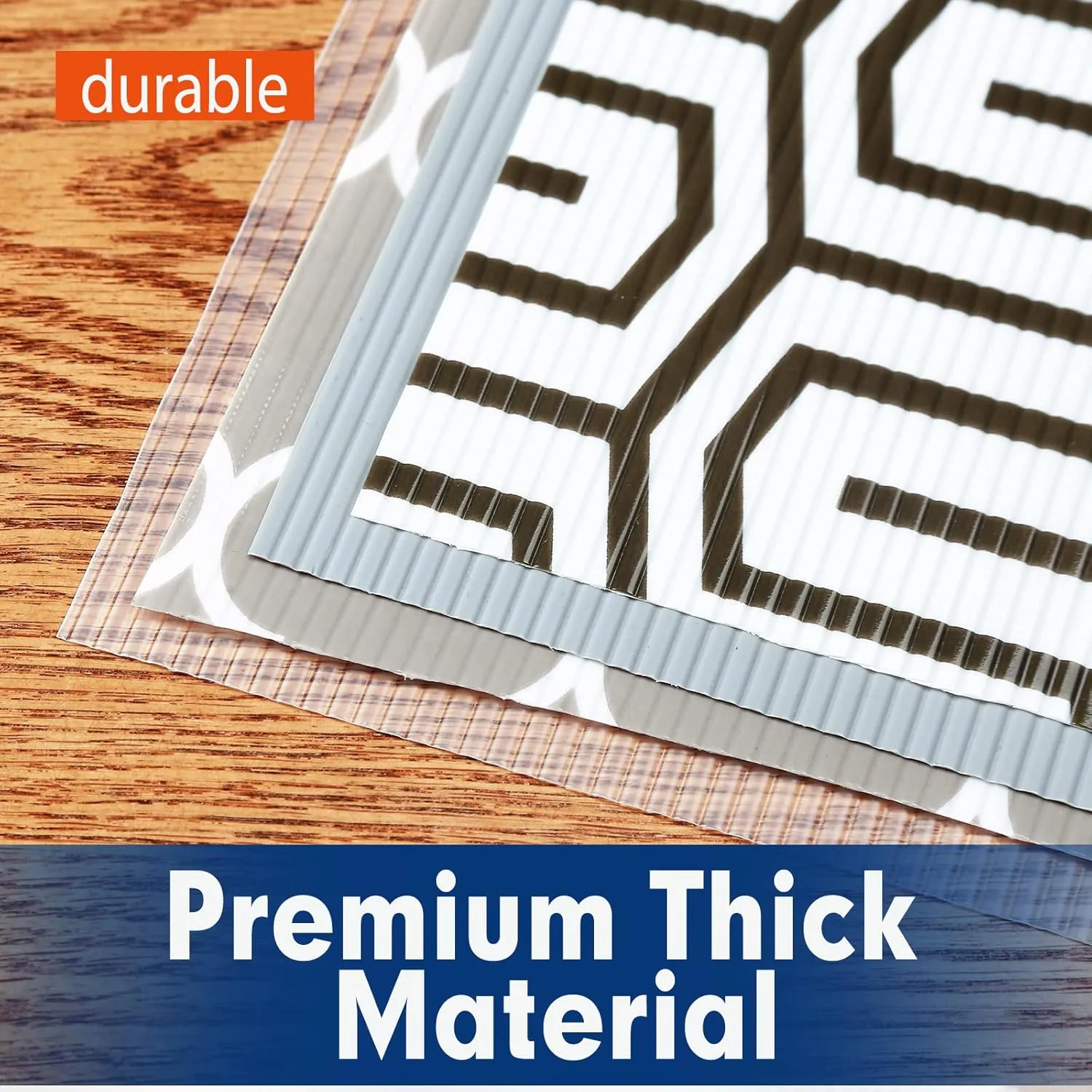 Shelf Liner, Drawer Liner, 12 Inches x 20 FT Cabinet Liner for Kitchen Cabinets Non-Adhesive Shelf Liners, Waterproof Shelf Paper with Non-Slip, Durable Liners, Clear
