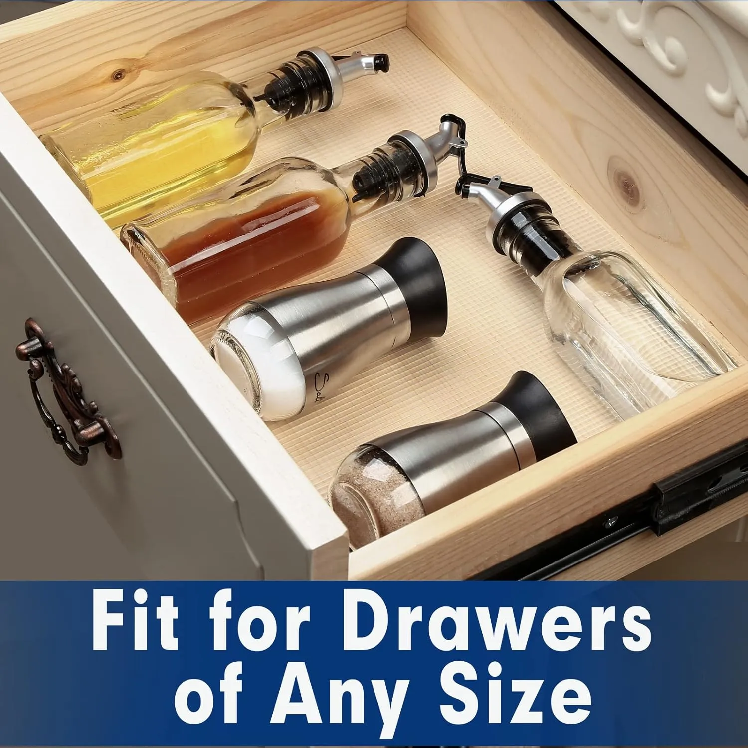 Shelf Liner, Drawer Liner, 12 Inches x 20 FT Cabinet Liner for Kitchen Cabinets Non-Adhesive Shelf Liners, Waterproof Shelf Paper with Non-Slip, Durable Liners, Clear