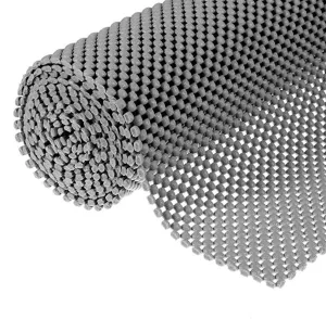 Shelf Liner Drawer Liner Non-Slip Mat Shelves Liners 12" X6.5’ Grid Pattern PVC Non-Adhesive Grip Liner Anti-Slip Mat for Kitchen Cabinets Wire Shelving Pantry Dresser Refrigerator (Grey)