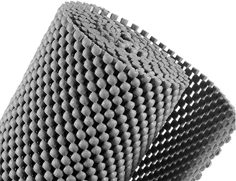 Shelf Liner Drawer Liner Non-Slip Mat Shelves Liners 12" X6.5’ Grid Pattern PVC Non-Adhesive Grip Liner Anti-Slip Mat for Kitchen Cabinets Wire Shelving Pantry Dresser Refrigerator (Grey)