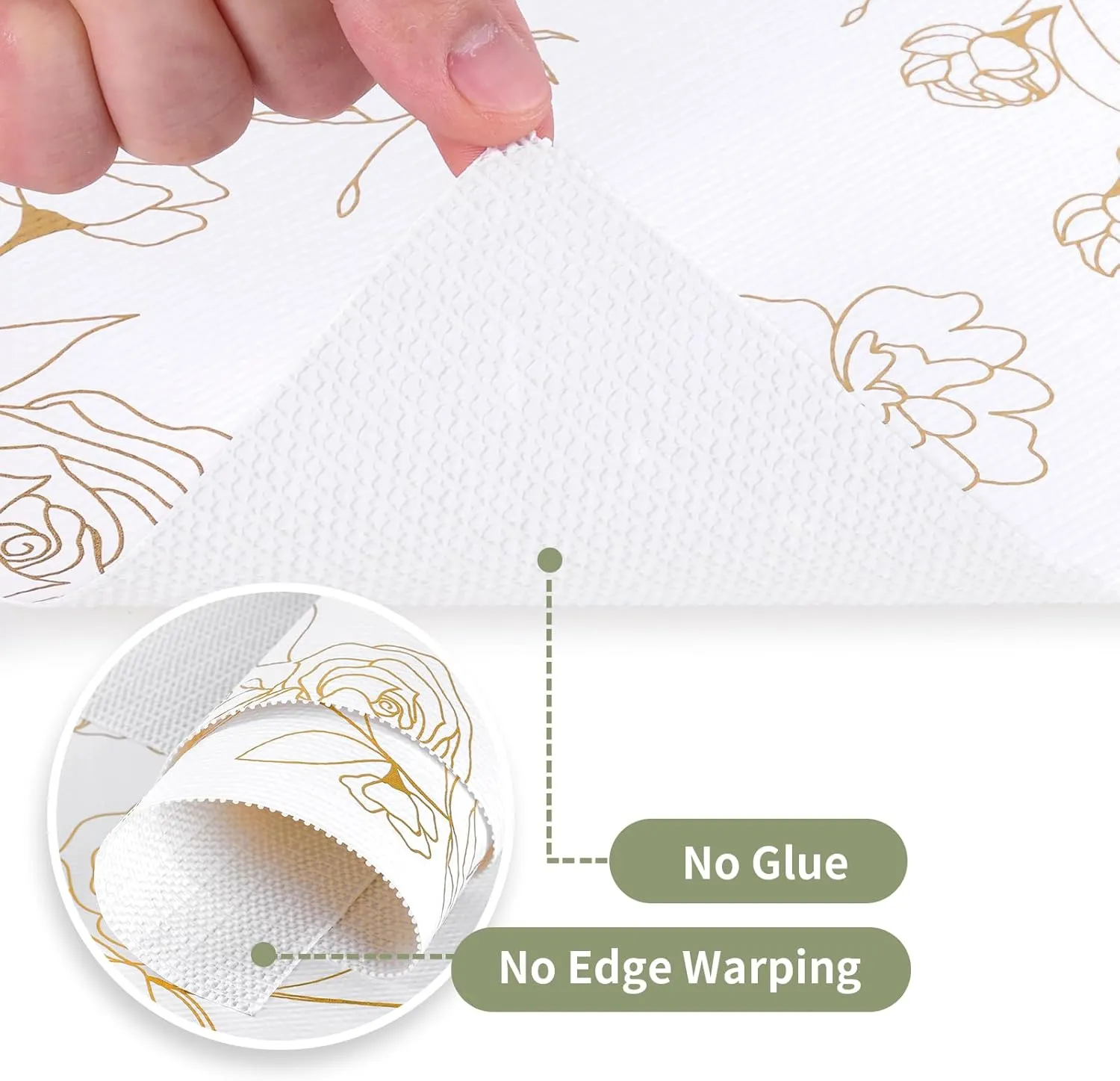 Shelf Liners for Kitchen Cabinets 12in x 20FT Non Adhesive Drawer Liner Gold Floral Thickened Shelf Liner Paper Strong Non-Slip Easy to Clean for Tool Box Refrigerator with Knife and Tape Measure