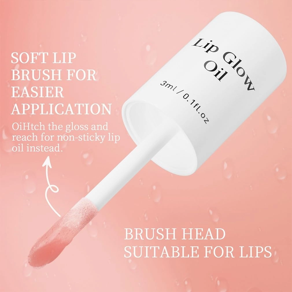Shiftalter Tinted Lip Glow Oil, Get the Long-Lasting Waterproof Perfect Pout for Lush, Nourishing Fruit Flavor 0.10 Fl Oz Hydrated Lips, Nude Clear Glossy Shiny Lip Stain Glows Tint Oil(7pcs)