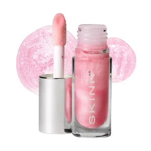 SKINN Luminous Blush Lip Oil - Support Collagen Production, Smooth Lines & Soothe Dry Cracked Lips - Hydrating Clear Lip Oils - Improve Skin's Elasticity, Texture & Glow - Vitamin C & Manuka Honey