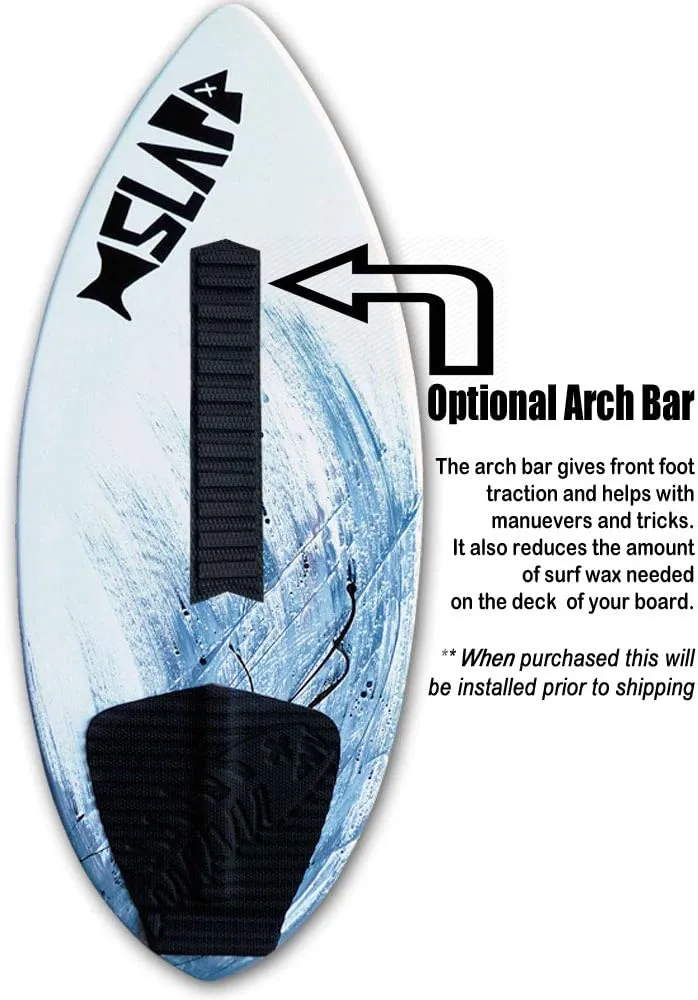 Slapfish Skimboards USA Made 50" Fiberglass & Carbon - No Rider Weight Limit - with Traction Deck Grip - Kids & Adults - 4 Colors