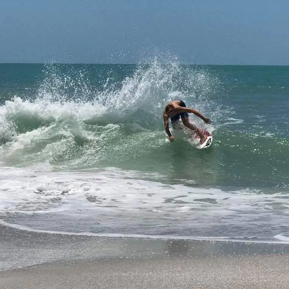 Slapfish Skimboards USA Made 50" Fiberglass & Carbon - No Rider Weight Limit - with Traction Deck Grip - Kids & Adults - 4 Colors