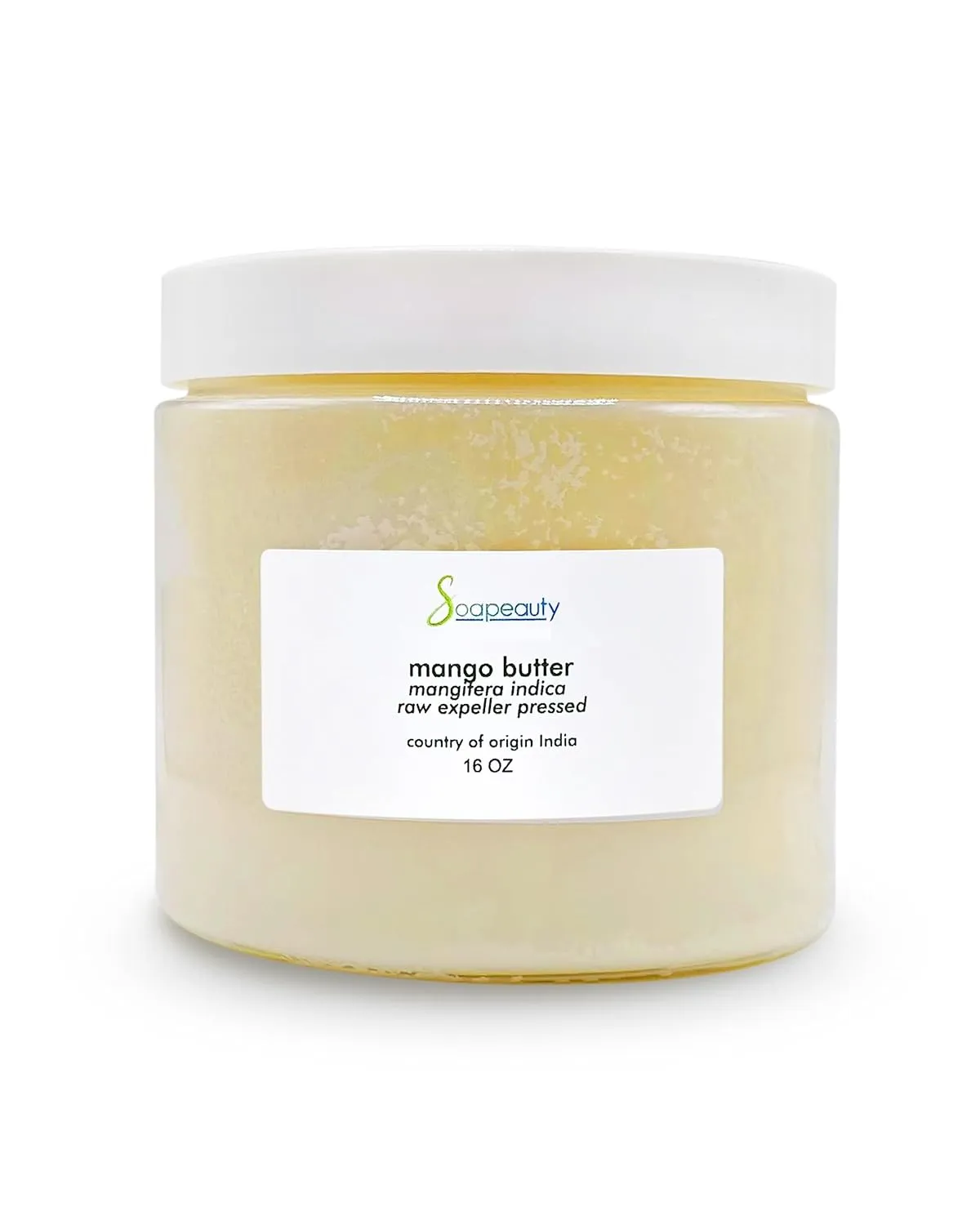 Soapeauty Raw Mango Butter 100% pure natural | Body, Hair & DIY Projects | Non GMO, No Preservatives, Vegan | 16 oz