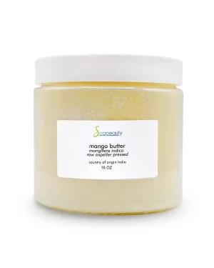 Soapeauty Raw Mango Butter 100% pure natural | Body, Hair & DIY Projects | Non GMO, No Preservatives, Vegan | 16 oz