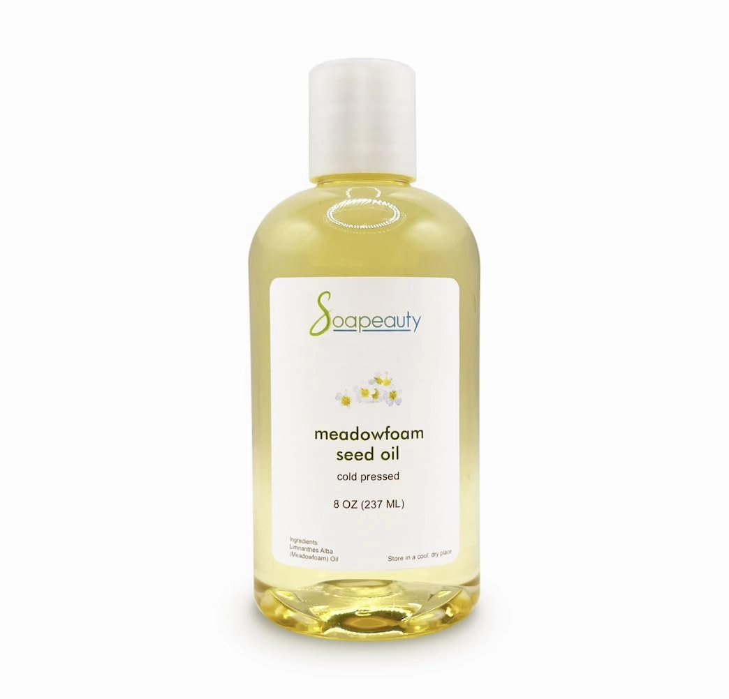 Soapeauty MEADOWFOAM SEED OIL Cold Pressed Unrefined | 100% Pure Natural Meadowfoam Seed Oil for Face & Hair | Moisturizer for Skin, Promotes Hair Growth, Balms | 8 fl oz