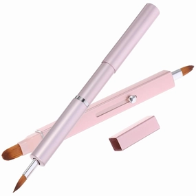 SOIMISS 2pcs Retractable Lip Gloss Applicators with Ergonomic Handle Soft Bristles Lip Brush for Women Precision Makeup Tool for Lipstick and Gloss Application