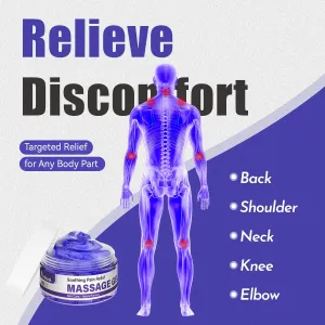 Soothing Pain Relief Massage Gel | Muscle & Joint Pain Gel for Back, Shoulder, Neck, Knee & Elbow | Natural Ingredient & Fast-Absorbing Formula Infused with Arnica, Turmeric & Emu Oil (3.53oz)