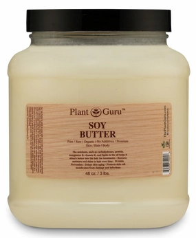 Soy Body Butter 3 lb. 100% Pure Raw Fresh Natural Cold Pressed. Skin Body and Hair Moisturizer, DIY Creams, Balms, Lotions, Soaps.