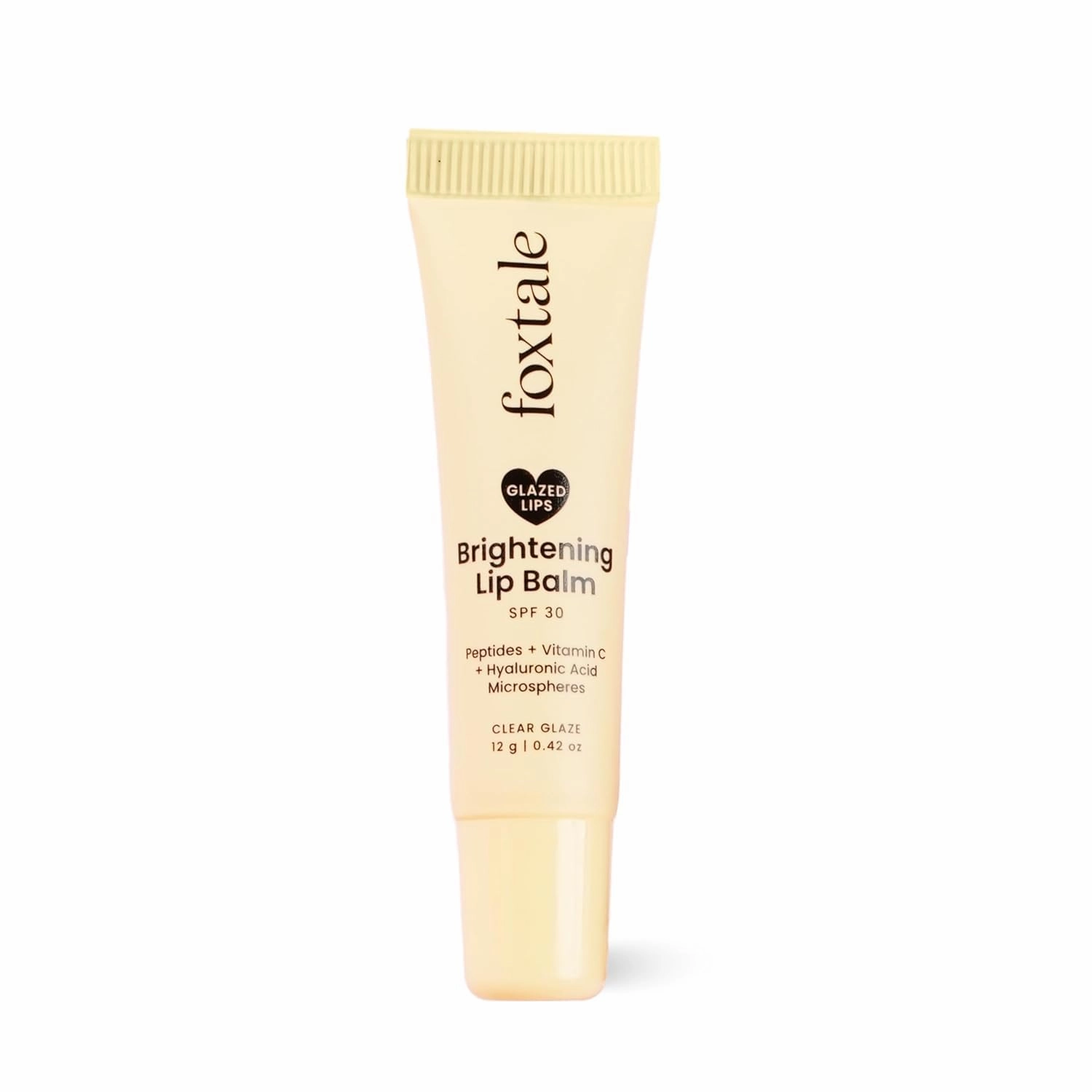 SPF 30 Brightening Lip Balm for Dark Lips with Peptides & Vitamin C | Brightens Pigmented Lips | Hydrates | SPF Balm | Tinted Lip Balm - Clear Glaze 12gm