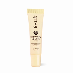 SPF 30 Brightening Lip Balm for Dark Lips with Peptides & Vitamin C | Brightens Pigmented Lips | Hydrates | SPF Balm | Tinted Lip Balm - Clear Glaze 12gm
