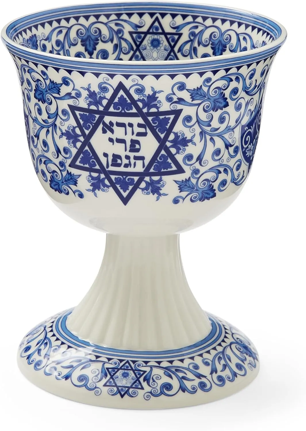 Spode Judaica Kiddush Cup | 6 Ounce Kiddush Cup on Stem for Shabbat and Holidays | made of Fine Porcelain | Dishwasher Safe