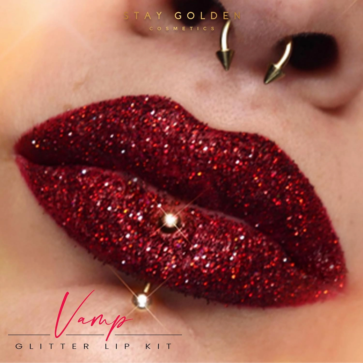 STAY GOLDEN COSMETICS Vamp Glitter Lip Kit with Jumbo Lip Liner