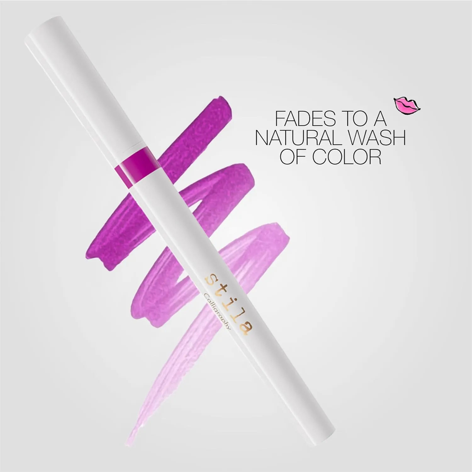 stila Calligraphy Lip Stain Long-Lasting Tint, Moisturizing, Transfer-Proof, Lightweight, Sheer Buildable Color, Fades to a Natural Wash of Colors