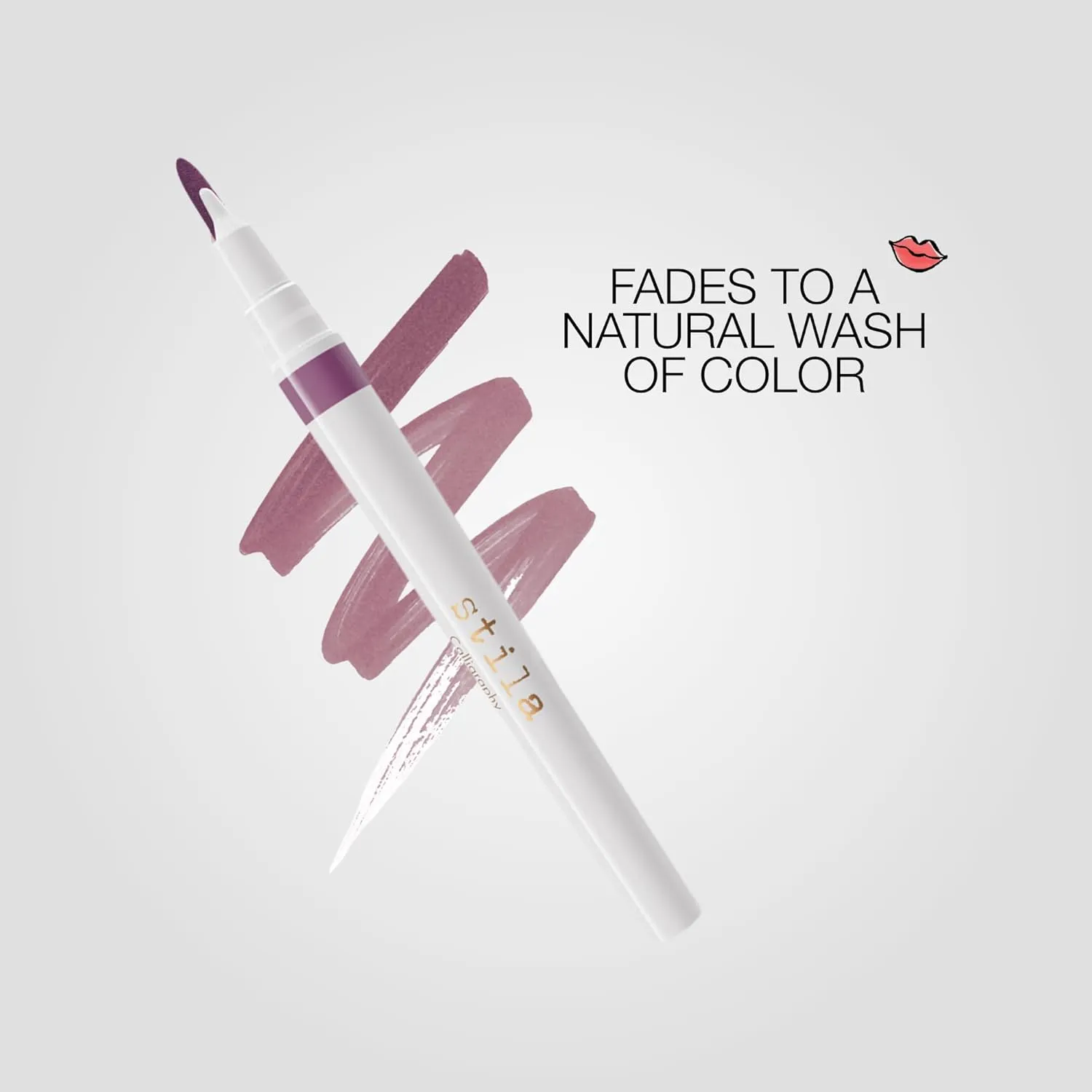 stila Calligraphy Lip Stain Long-Lasting Tint, Moisturizing, Transfer-Proof, Lightweight, Sheer Buildable Color, Fades to a Natural Wash of Colors