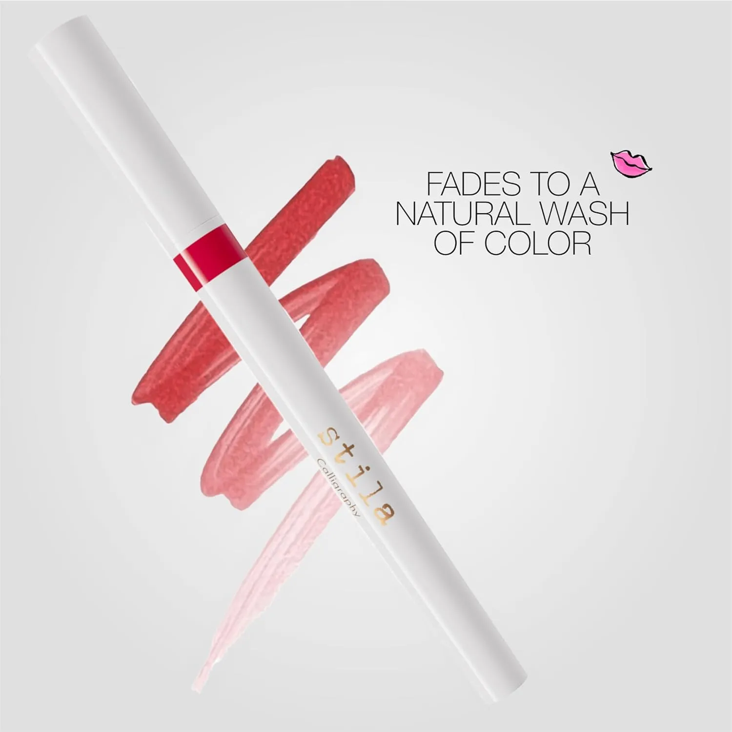 stila Calligraphy Lip Stain Long-Lasting Tint, Moisturizing, Transfer-Proof, Lightweight, Sheer Buildable Color, Fades to a Natural Wash of Colors