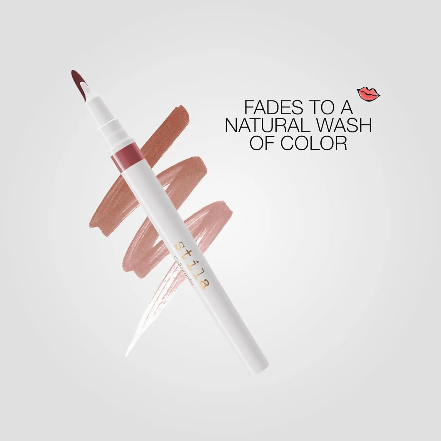 stila Calligraphy Lip Stain Long-Lasting Tint, Moisturizing, Transfer-Proof, Lightweight, Sheer Buildable Color, Fades to a Natural Wash of Colors