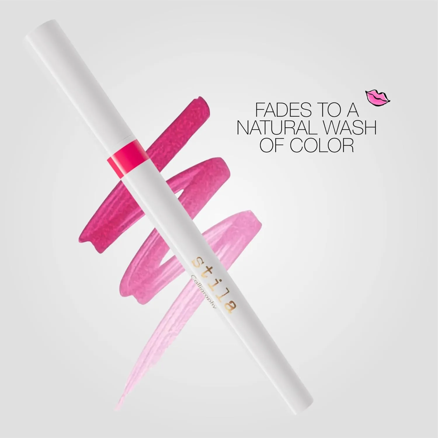 stila Calligraphy Lip Stain Long-Lasting Tint, Moisturizing, Transfer-Proof, Lightweight, Sheer Buildable Color, Fades to a Natural Wash of Colors