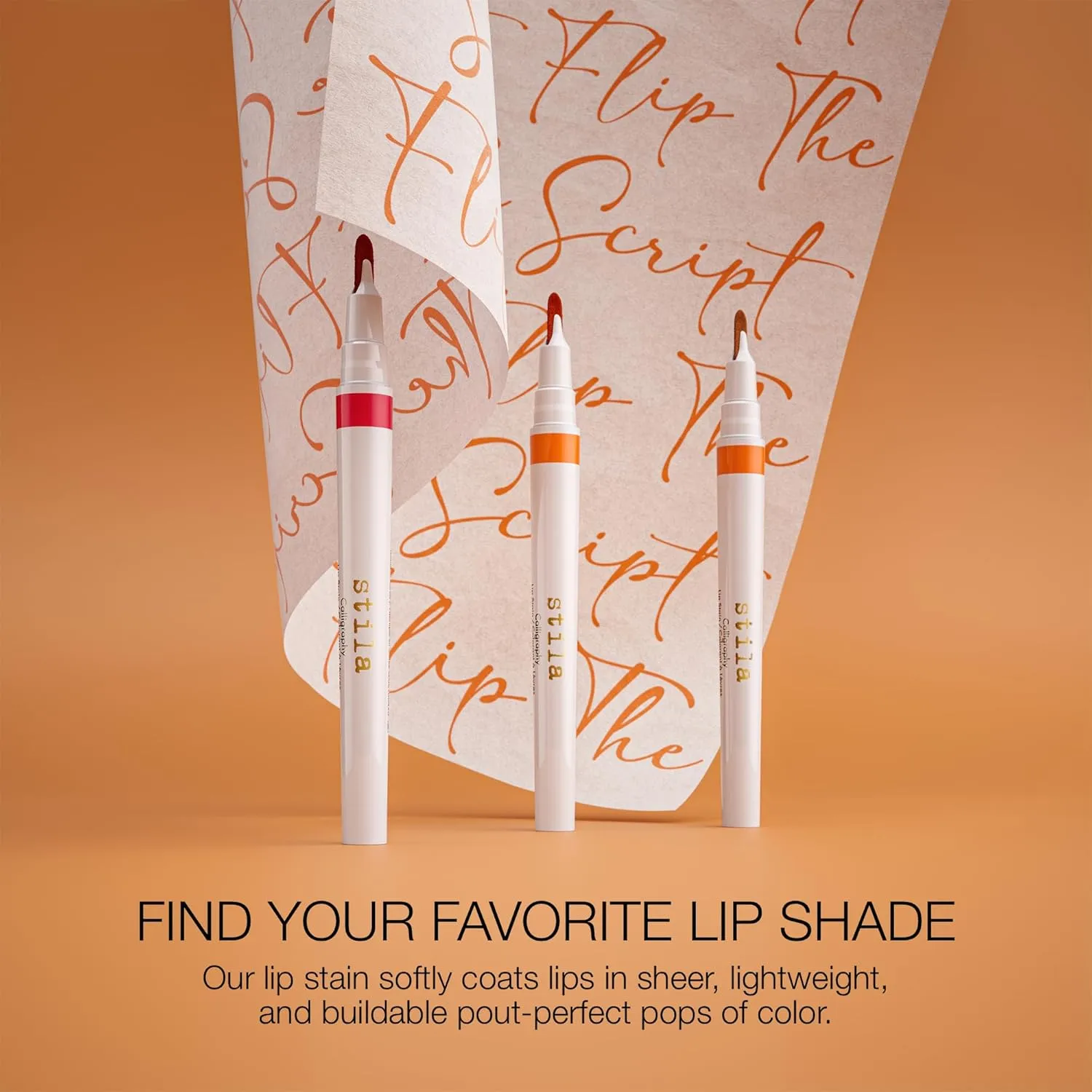 stila Calligraphy Lip Stain Long-Lasting Tint, Moisturizing, Transfer-Proof, Lightweight, Sheer Buildable Color, Fades to a Natural Wash of Colors