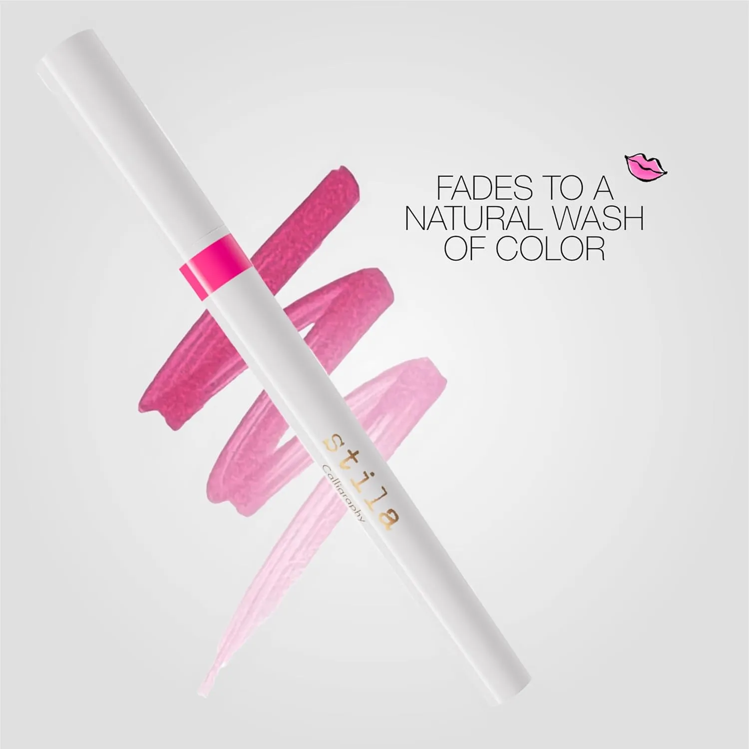 stila Calligraphy Lip Stain Long-Lasting Tint, Moisturizing, Transfer-Proof, Lightweight, Sheer Buildable Color, Fades to a Natural Wash of Colors
