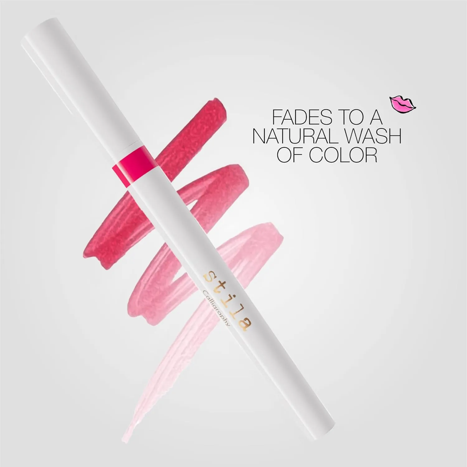 stila Calligraphy Lip Stain Long-Lasting Tint, Moisturizing, Transfer-Proof, Lightweight, Sheer Buildable Color, Fades to a Natural Wash of Colors