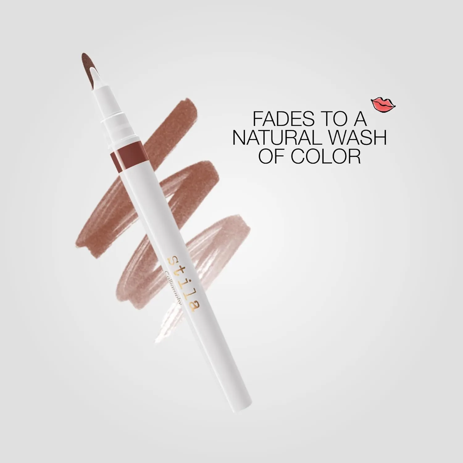 stila Calligraphy Lip Stain Long-Lasting Tint, Moisturizing, Transfer-Proof, Lightweight, Sheer Buildable Color, Fades to a Natural Wash of Colors