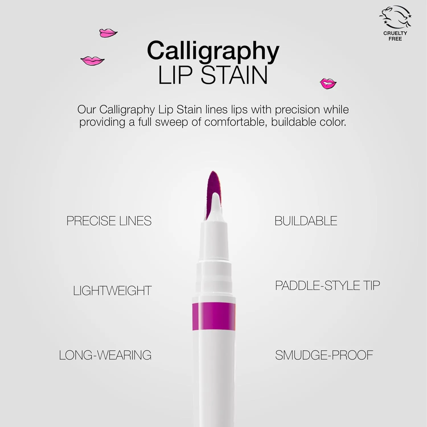 stila Calligraphy Lip Stain Long-Lasting Tint, Moisturizing, Transfer-Proof, Lightweight, Sheer Buildable Color, Fades to a Natural Wash of Colors