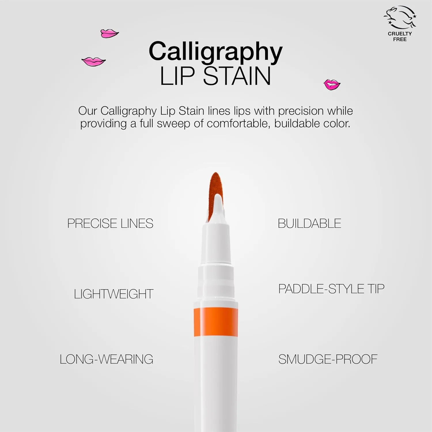 stila Calligraphy Lip Stain Long-Lasting Tint, Moisturizing, Transfer-Proof, Lightweight, Sheer Buildable Color, Fades to a Natural Wash of Colors
