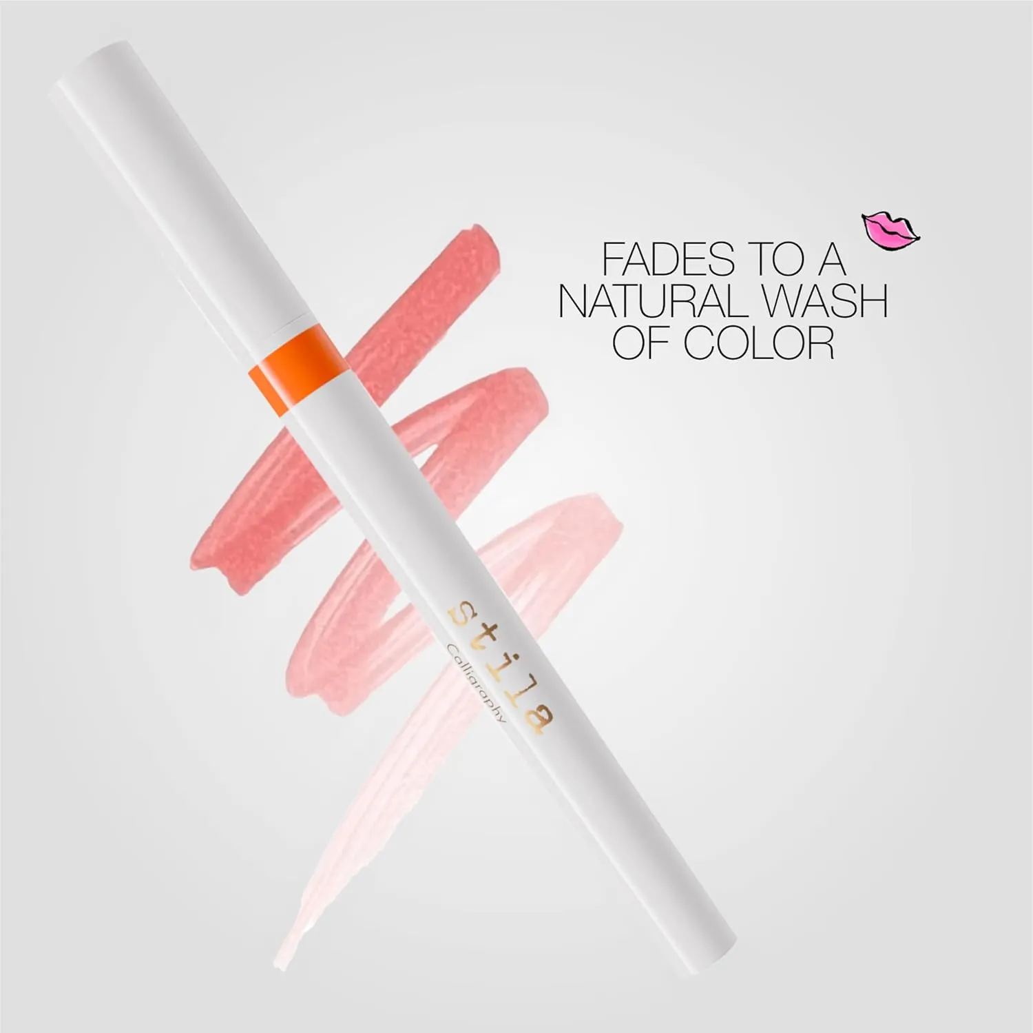 stila Calligraphy Lip Stain Long-Lasting Tint, Moisturizing, Transfer-Proof, Lightweight, Sheer Buildable Color, Fades to a Natural Wash of Colors