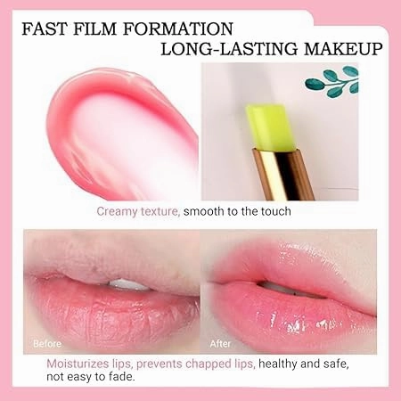 Strawberry Blueberry Tinted Lip Balms ，Peach Color Changing Lipstick,Moisturizer Long Lasting Lip Care Lip Balm Magic Lip Gloss Lip Tint Stain Gloss Set for Women (1pc Avocado)