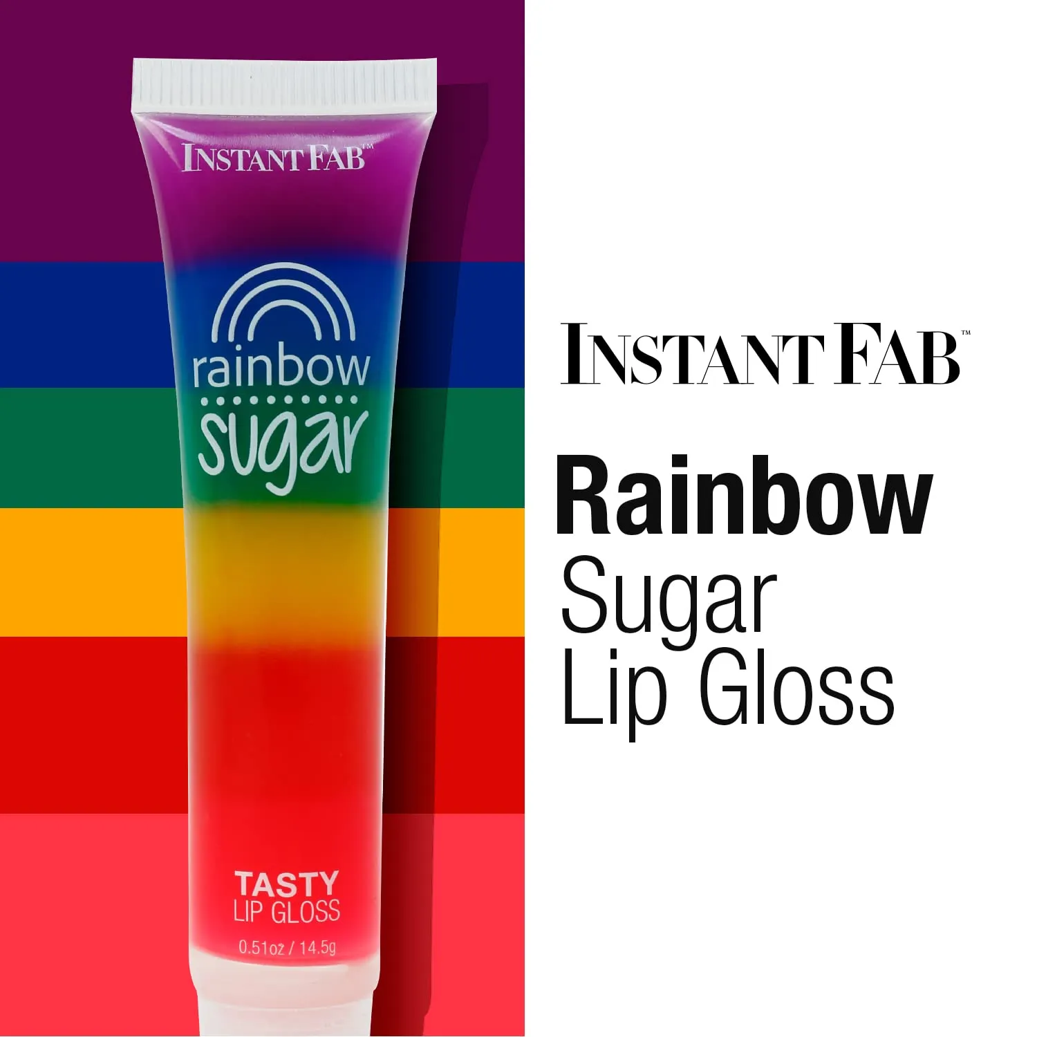 STUDIO LIMITED Instant Fab Crystal Shiny Rainbow Lip Gloss Long Lasting Ultra Hydrating Plumping Lip Gloss for women girls Value Pack 14ml/ 0.47oz (Rainbow, 12 Pcs)