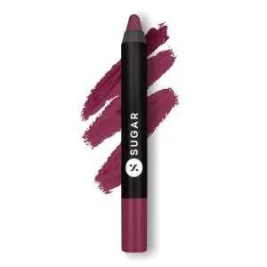 S.U.G.A.R. Cosmetics Matte As Hell Lip Crayon – Miss Rosa 32 | Long-Lasting Matte Lipstick for Women | Up to 8  Hour Wear | Includes Sharpener | 2.5g