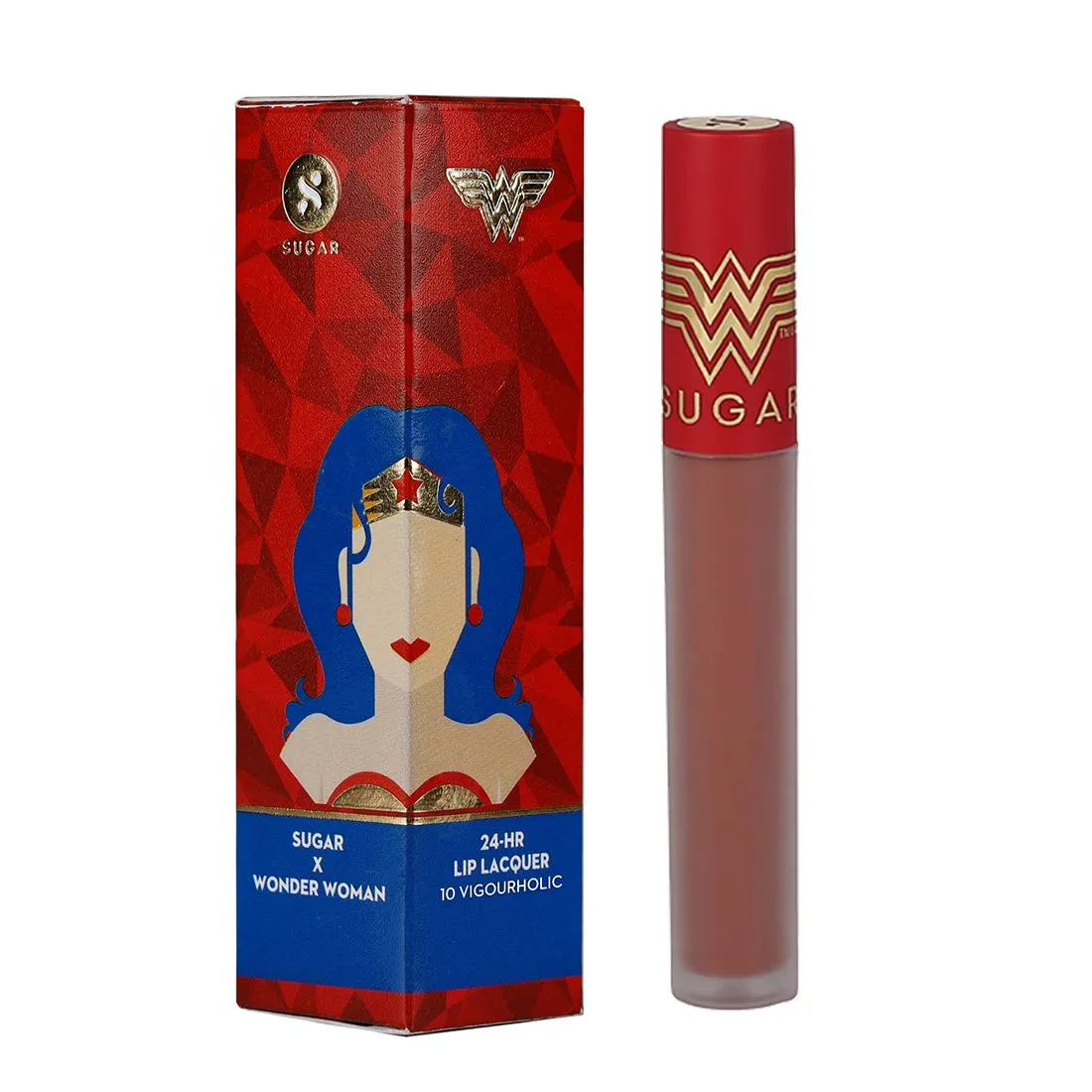 SUGAR X Wonder Woman 24-Hr Lip Lacquer - 10 Vigourholic