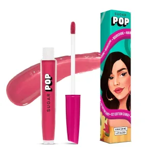 SUGAR'S POP High shine Lip Gloss - 02 Cotton Candy - 3.5 ml | Richly Pigmented | Hyaluronic-Infused | Vitamin E, jojoba oil & shea butter enriched