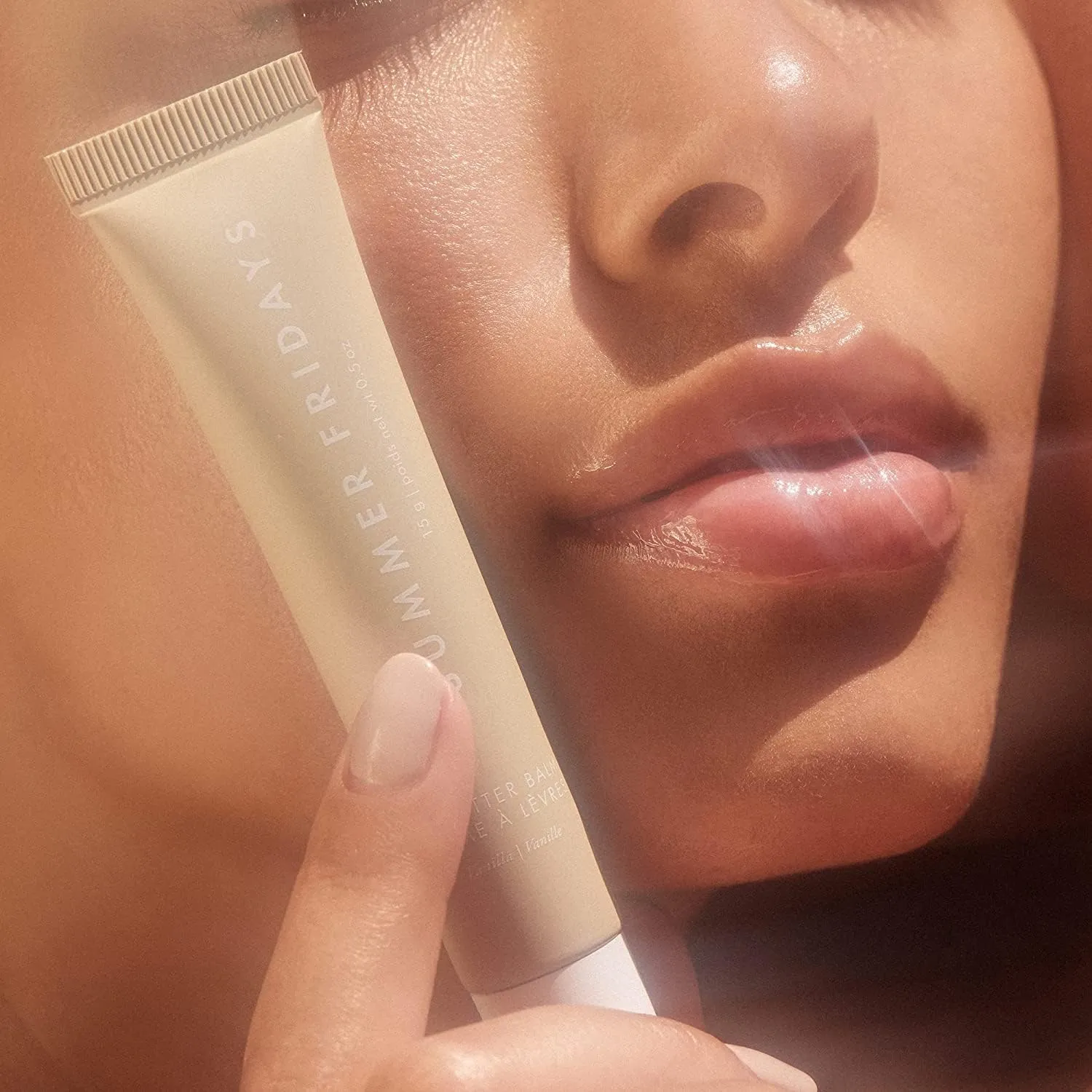 Summer Fridays Lip Butter Balm - Conditioning Lip Mask and Lip Balm for Instant Moisture, Shine and Hydration - Sheer-Tinted, Soothing Lip Care - Vanilla (.5 Oz)