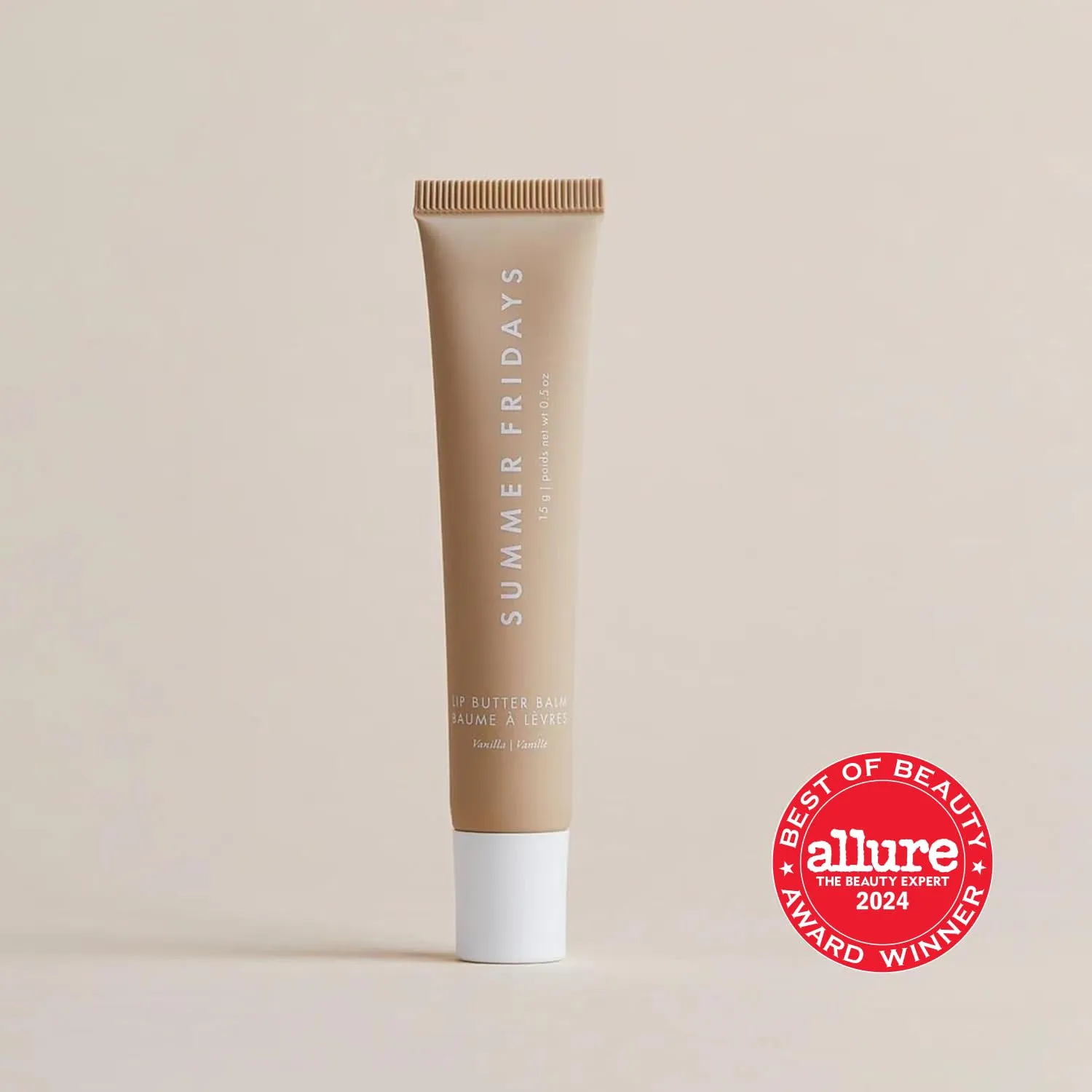 Summer Fridays Lip Butter Balm - Conditioning Lip Mask and Lip Balm for Instant Moisture, Shine and Hydration - Sheer-Tinted, Soothing Lip Care - Vanilla (.5 Oz)