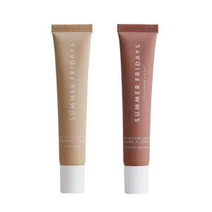 Summer Fridays Lip Butter Balm Day/Night Hydrating Lip Mask - Shea Butter, Vegan - Vanilla & Vanilla Beige (0.5 Oz/ea)
