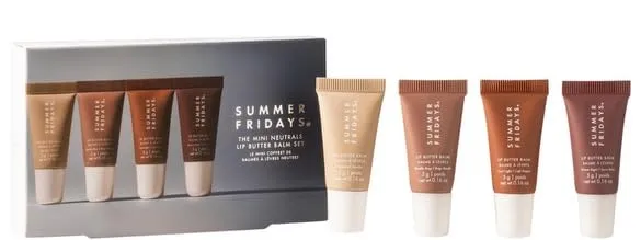 Summer Fridays The Mini Neutrals Lip Butter Balm Set