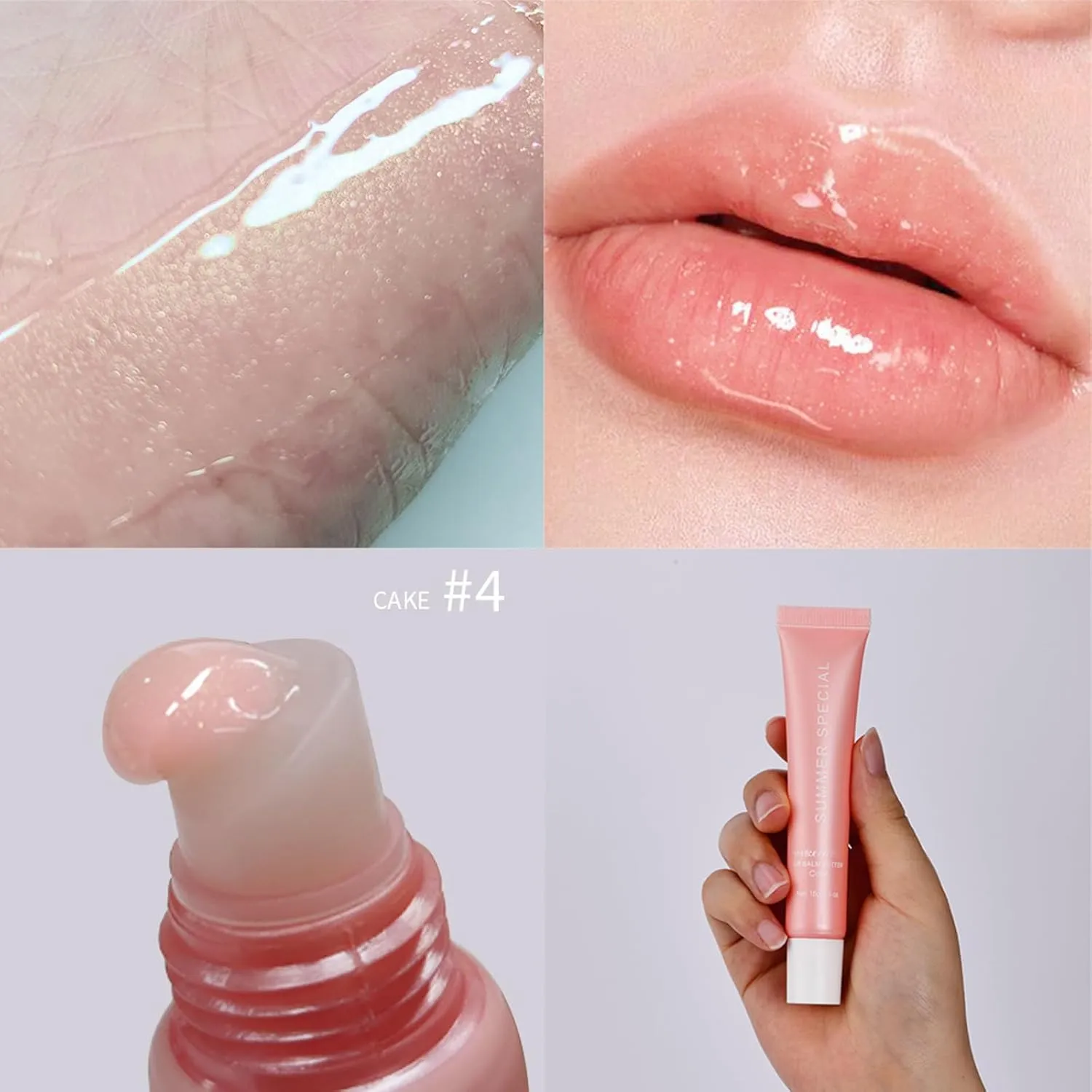 Summer Special Lip Butter Balm - Ultra-Hydrating, Nourishing Lip Care with Natural Ingredients, Shea Butter & Olive Butter, Soothes & Softens Dry Lips (4PCS, 0.5 Fl Oz (Pack of 4))