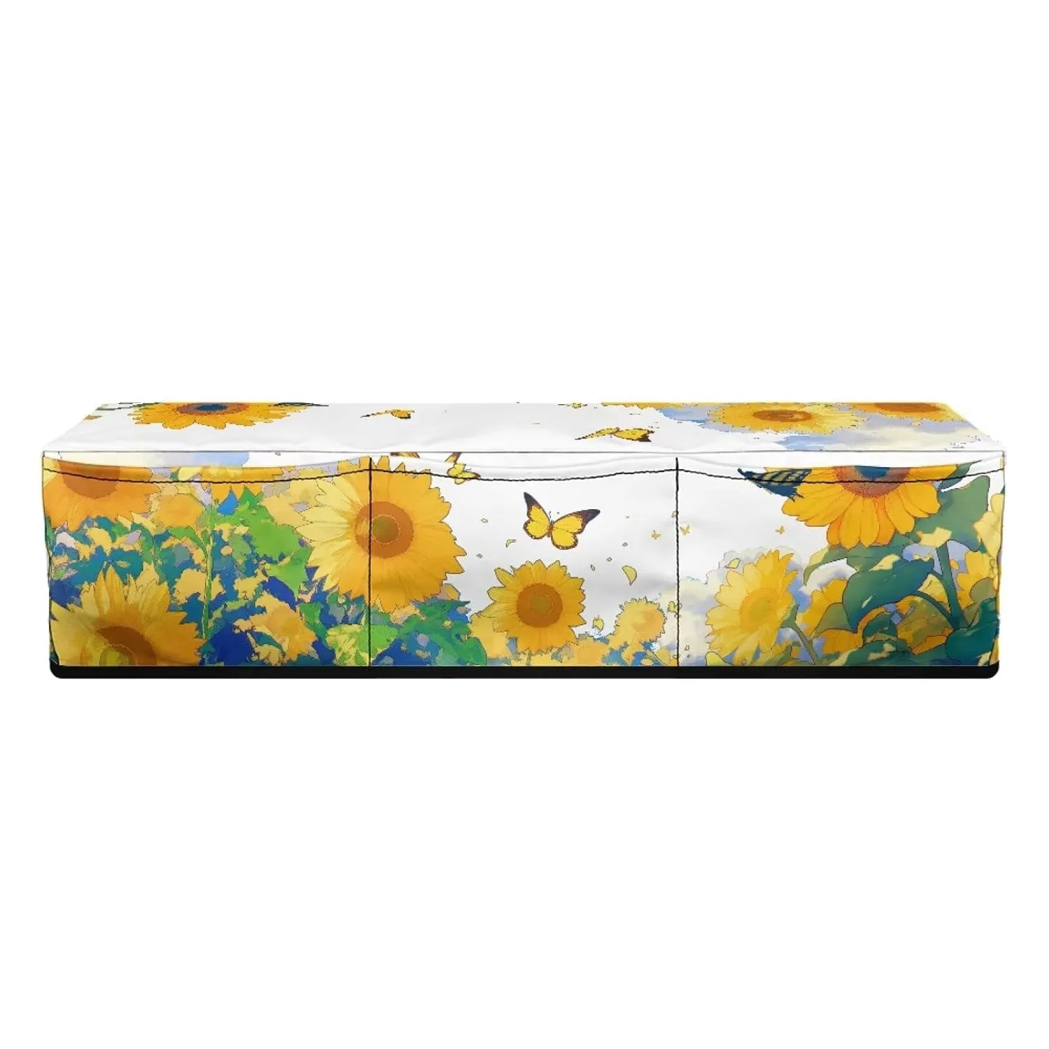 Sunflower Butterfly Pattern DIY Scrapbooking Die-Cut Machine Cover with 3 Pockets Carrying Bag Compatible with Cricut Explore Air,21 X 6.5X 5.3inches