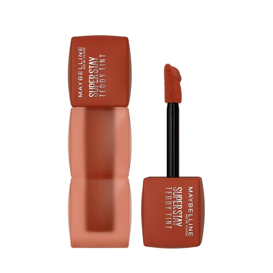 Super Stay Teddy Tint Lip & Cheek Colour, keep it cozy, 5ml | soft matt upto 12H | multi use | Longwear, Transfer-Proof, Matte Finish