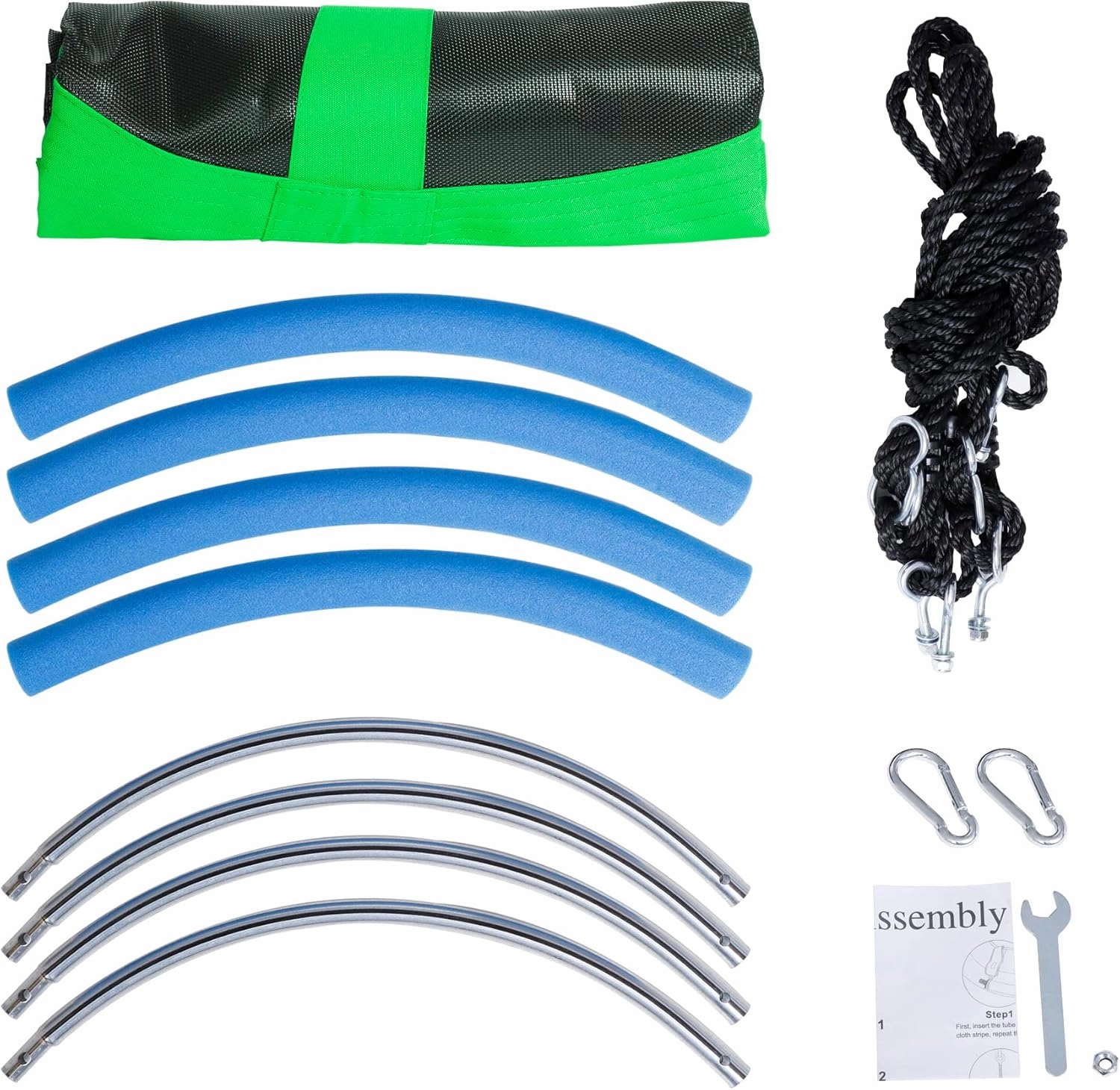 SUPER DEAL 40 Inch Green Saucer Tree Swing Set for Kids Adults 800lb Weight Capacity Waterproof Flying Swing Seat Textilene Fabric with Adjustable Hanging Ropes for Outdoor Playground, Backyard