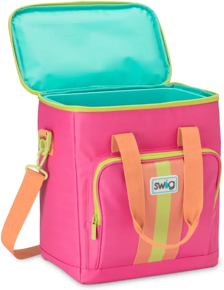 Swig Life Triple Insulated Cooler Bag with Zipper, Large Travel Cooler Bag Holds 16-24 Cans, or 6 Wine Bottles, Insulated